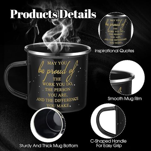 3 Pcs Thank You Gift for Men, Fathers Day Gift Set, Leather Toiletry Bag 12 oz Inspirational Enamel Mug Motivational Keychain May You Be Proud Sign Gift for Coach Men Teacher Male Staff Dad in Saudi Arabia