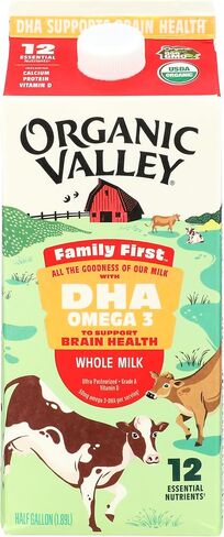 ORGANIC VALLEY Organic Omega 3 DHA Whole Milk, 0.5 GL in Saudi Arabia
