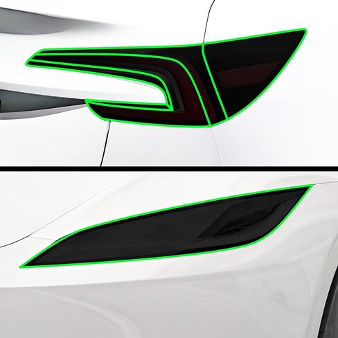 BOGAR TECH DESIGNS Precut for Tesla Model 3 2024-2025 Full Head Tail Light Headlight Taillight Tint Kit, Dark Smoke in Saudi Arabia