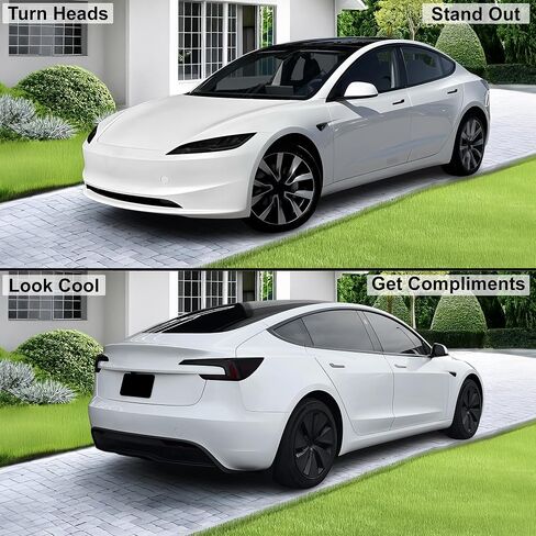 BOGAR TECH DESIGNS Precut for Tesla Model 3 2024-2025 Full Head Tail Light Headlight Taillight Tint Kit, Dark Smoke in Saudi Arabia