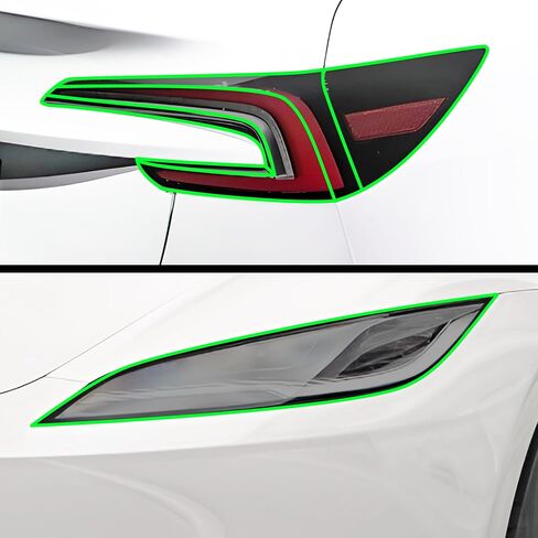 BOGAR TECH DESIGNS Precut for Tesla Model 3 2024-2025 Full Head Tail Light Headlight Taillight Tint Kit, Dark Smoke in Saudi Arabia