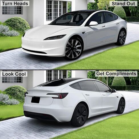 BOGAR TECH DESIGNS Precut for Tesla Model 3 2024-2025 Full Head Tail Light Headlight Taillight Tint Kit, Dark Smoke in Saudi Arabia
