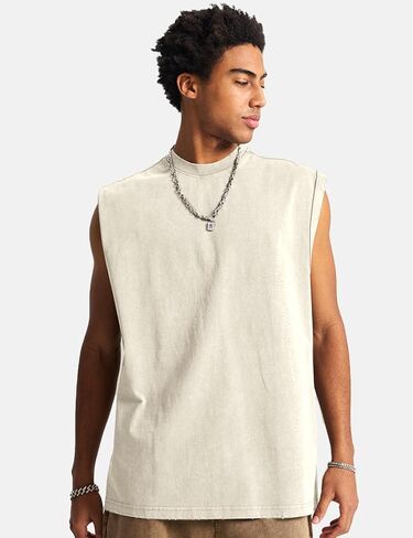 yimoon mens cotton cotton incluot tops accless acid wash tshirts قطعت قمصان العضلات in Kuwait