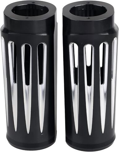 2 "تمديد الألومنيوم CNC Cut Fork Cans Boots Cover Chrome لـ Harley Touring Electra Glide Road King Street Gide Glide 1984-2013 in Kuwait