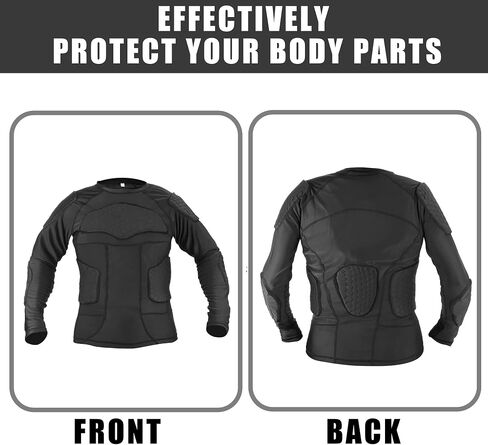 X AUTOHAUX Size 2XL Bike Motorcycle Riding Protective Full Body Armor Jacket Thorax Back Backbone Protector for Skateboarding Skiing Black in Saudi Arabia