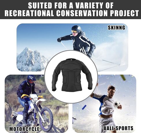 X AUTOHAUX Size 2XL Bike Motorcycle Riding Protective Full Body Armor Jacket Thorax Back Backbone Protector for Skateboarding Skiing Black in Saudi Arabia