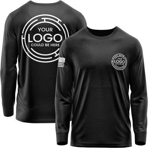 Custom Long Sleeve Shirts for Men, Hi Vis Safety Customized Workwear Company Uniform Long Sleeved Shirt Black in Saudi Arabia