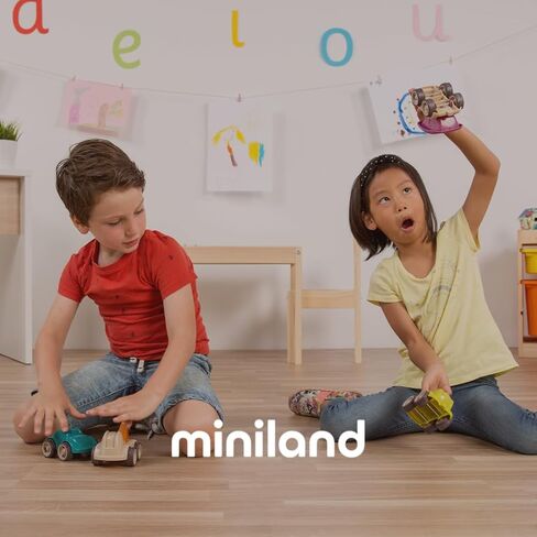 ملابس Miniland للدمى 8 1/4 بوصة فستان محبوك وعصابة رأس - صديقة للبيئة، صنع في إسبانيا، جودة، لعب الأدوار، تعليمي in Saudi Arabia