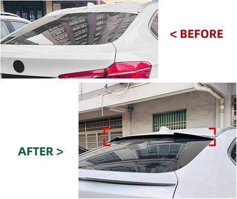السيارة Toil Top Wind Wing Soilder Spoiler Wing Wing Wing Wing Wing Flex Fixed Termencial For BMW X6 F16 2015-2019 تعديل الحرس الخارجي (Gloss Black) in Saudi Arabia