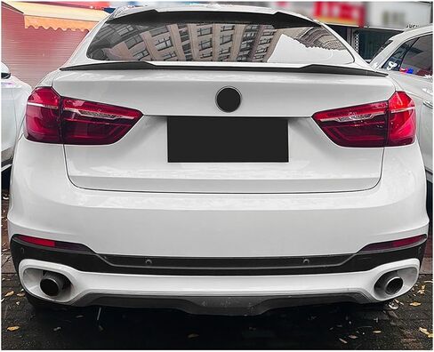 السيارة Toil Top Wind Wing Soilder Spoiler Wing Wing Wing Wing Wing Flex Fixed Termencial For BMW X6 F16 2015-2019 تعديل الحرس الخارجي (Gloss Black) in Saudi Arabia