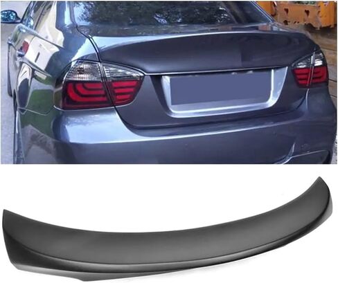 Car Rear Trunk Boot Lid Wing Spoiler Compatible For BMW 3 Series E90 Sedan 4 Door 2005-2008 M3 320i 323i 325i 330i 335i Black FRP Spoiler in Saudi Arabia