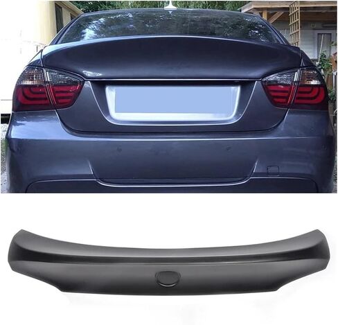 Car Rear Trunk Boot Lid Wing Spoiler Compatible For BMW 3 Series E90 Sedan 4 Door 2005-2008 M3 320i 323i 325i 330i 335i Black FRP Spoiler in Saudi Arabia