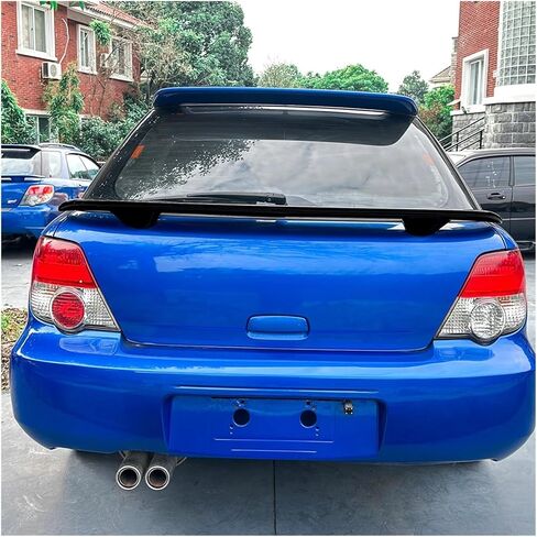 Compatible for Subaru Impreza WRX 2001-2007 Touring Edition Rear Middle Tail Wing Spoiler Glossy Black Modification Car Body Kit(Carbon Black) in Saudi Arabia