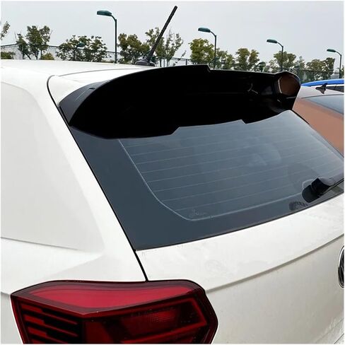 Compatible For VW Polo 6 MK6 2018 2019 2020 2021 Car Rear Tail Tailgate Splitter Trunk Spoiler Lip ABS Roof Spoilers Wing in Saudi Arabia