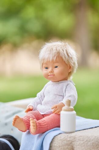 Miniland Clothes for Dolls 8 1/4'' Knitted Outfit Dress & Headband - ECO, Made in Spain, Quality, Role Play, Educational in Saudi Arabia