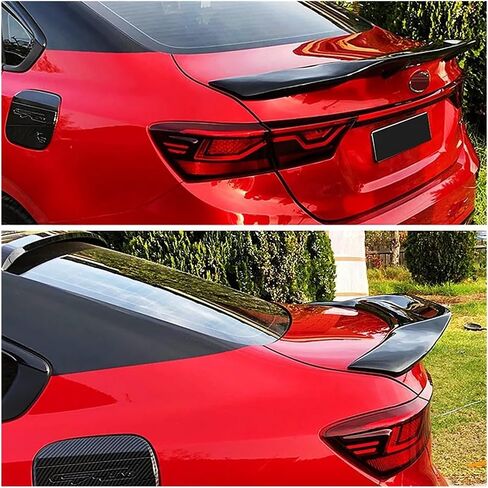Compatible For Kia K3 Cerato Forte Sport GT 2019 20 21 Rear Trunk Lid Boot Ducktail Spoiler Wings Black Carbon Fibe Car Tuning Accessories(Matte Black) in Saudi Arabia