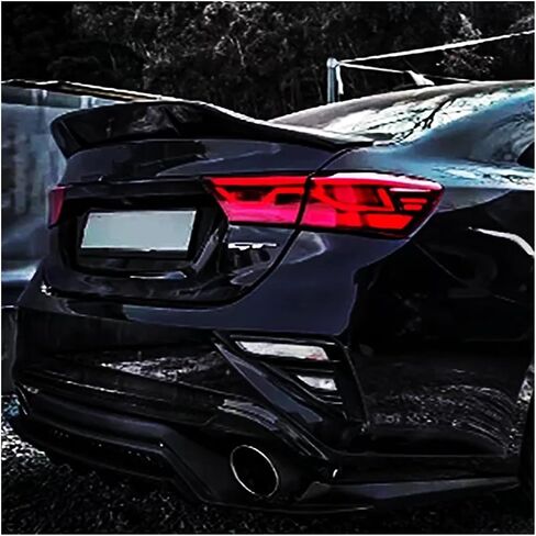 Compatible For Kia K3 Cerato Forte Sport GT 2019 20 21 Rear Trunk Lid Boot Ducktail Spoiler Wings Black Carbon Fibe Car Tuning Accessories(Matte Black) in Saudi Arabia