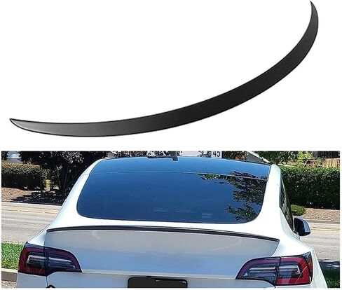 Compatible For Tesla Model Y 2024 ABS Carbon Fiber Wings Spoiler Model 3 2017-2024 Highland Exterior Accessories(New M3 Glossy Black) in Saudi Arabia