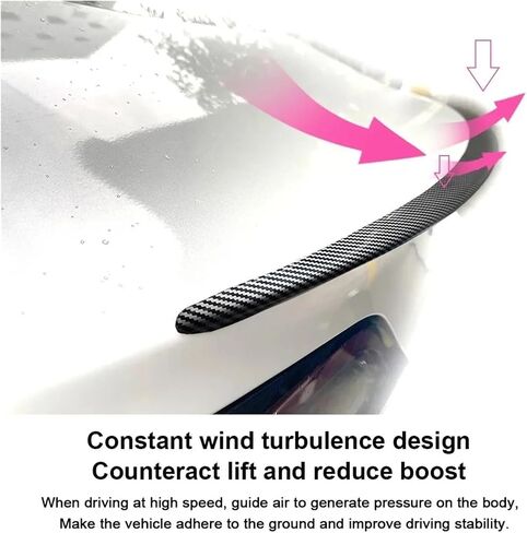 Compatible For Tesla Model Y 2024 ABS Carbon Fiber Wings Spoiler Model 3 2017-2024 Highland Exterior Accessories(New M3 Glossy Black) in Saudi Arabia