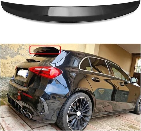 ABS Glossy الخلفية الجذع المفسد متوافق مع Benz A Class W177 2019 2020 2021 A180 A160 A200 A220 A250 A45 A35 Hatchback Tail Wing in Saudi Arabia