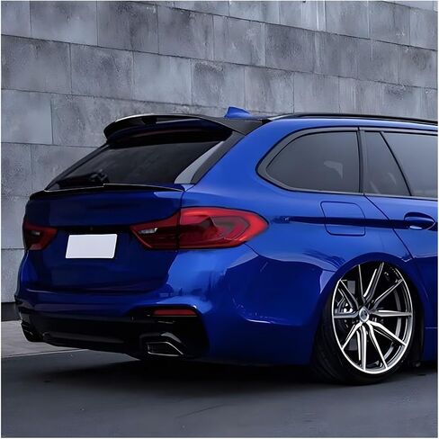 متوافق مع BMW 5 Series Touring G31 2018-2023 Car Top Wing & Mid Wing Spoiler Soffileer Tail Spinted Guard Guard Decoration (B Gloss Black) in Saudi Arabia