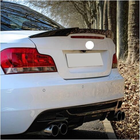 Car Rear Trunk Spoiler Compatible For BMW 1 Series E82 E88 Coupe 118i 128i 135i 2007 2008 2009 2010 2011 2012 2013 Rear Roof Spoiler Wing(Carbon Look) in Saudi Arabia