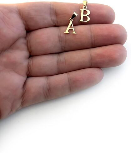 شؤون المجوهرات الصلبة 14K الذهب مصقول القلادة الحروف الأولية ، 12x10mm in Saudi Arabia