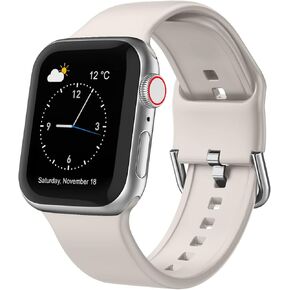 Sport Band Compatible with Apple Watch Bands 49mm 46mm 45mm 44mm 42mm 41mm 40mm 38mm, Soft Silicone Replacement Strap with Classic Clasp for iWatch Series 11 10 9 8 7 6 5 4 3 2 1 SE Ultra Women Men in Saudi Arabia