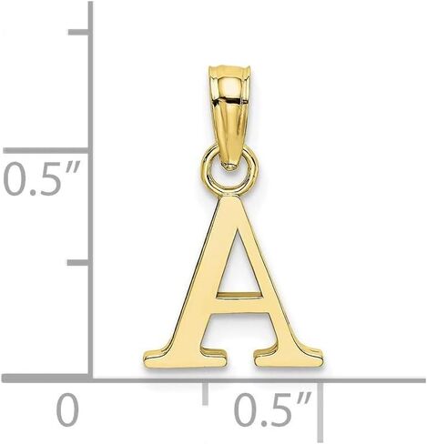 شؤون المجوهرات الصلبة 14K الذهب مصقول القلادة الحروف الأولية ، 12x10mm in Saudi Arabia