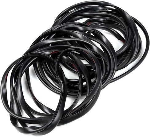 G-PLUS Universal Fender Flares Edge Trim, Rubber Seal for Car and Truck Wheel Wells, Rubber Gasket for Fender Flare, Bonds w/ 3M Automotive-Grade Adhesive Tape, 30ft Wiper Style Trim Black in Saudi Arabia