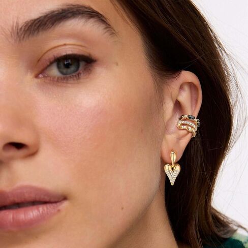 MTMY Ear Cuffs Non Piercing for Women 14K Gold Plated Ear Cuff Earrings Colorful Cubic Zirconia Paved Trendy Cartilage Earring Jewelry | Single in Kuwait