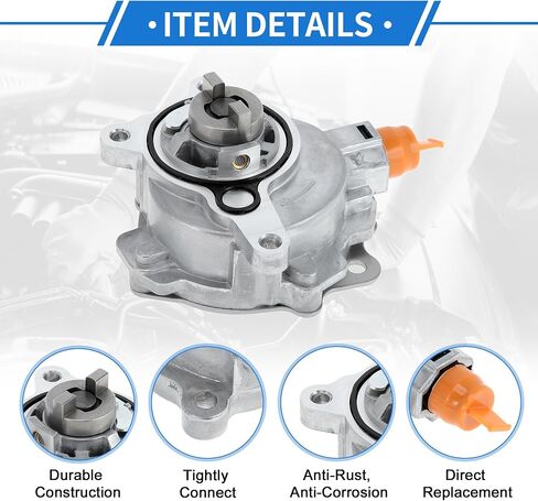 Brake Vacuum Pump No.BB5Z2A451C/LR047384 Engine Vacuum Pump for Land Rover LR2 2013-2015 Aluminum Alloy Silver Tone 1 Pc in Saudi Arabia