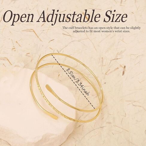 BROCC 2PCS Gold Coil Swirl Upper Arm Bracelet for Women Open Upper Arm Cuff Bangle Armlet Gold Silver Adjustable Armband Bracelet Set in Saudi Arabia