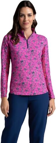 IBKUL ATHLEISURE ارتداء أشعة الشمس UPF 50+ ICEFIL التبريد التقنية DIANA طباعة الأكمام الطويلة. in Kuwait