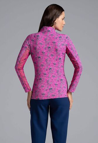 IBKUL ATHLEISURE ارتداء أشعة الشمس UPF 50+ ICEFIL التبريد التقنية DIANA طباعة الأكمام الطويلة. in Kuwait