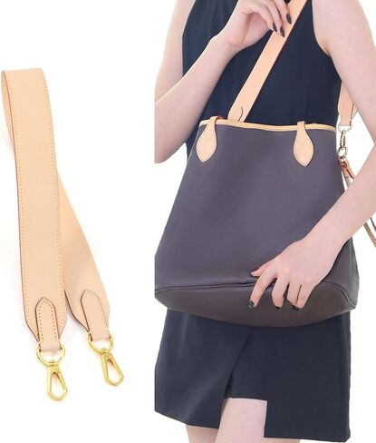 Jiesinlov Vachetta Leather Leather Bresh Bag Bag Bag Contour Strap for Neverful Tote Handbag (Beeswax-65) in Saudi Arabia