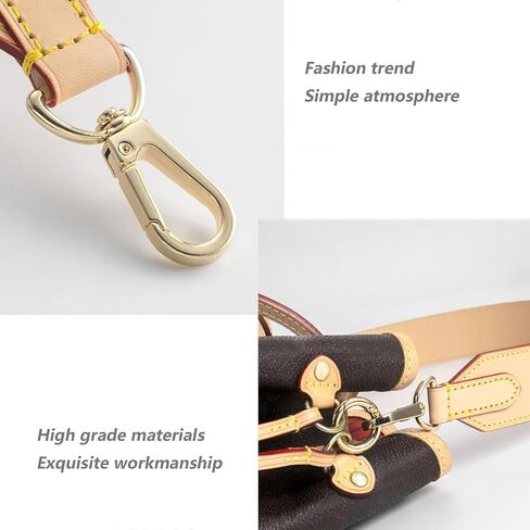 Jiesinlov Vachetta Leather Leather Bresh Bag Bag Bag Contour Strap for Neverful Tote Handbag (Beeswax-65) in Saudi Arabia