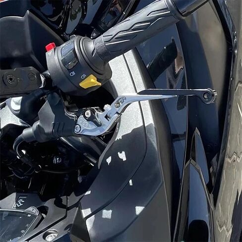 قابلة للطي قابلة للطي قابلية للضبط مجموعة أدوات التحكم في مقبض القابض لرفاق هوندا Rebel 500 Rebel 300 CMX500 CMX300 2017-2024 جزء من إكسسوارات الدراجات النارية (Titanium Black) in Kuwait