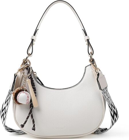 Small Shoulder Bag for Women Cute Hobo Purses and Handbags Crescent Shoulder Bag with Guitar Strap and Pendant in Kuwait