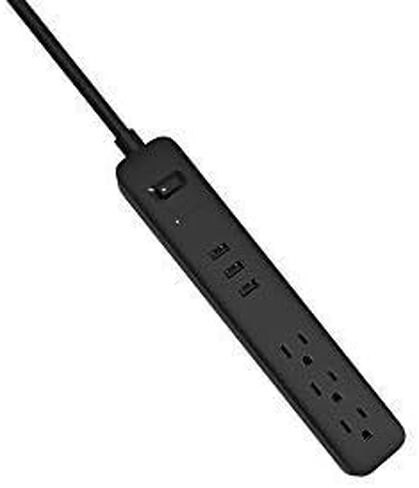TP Quality 3 Outlet 3 Fast Charging USB Ports Switch Power Strip Surge Protector 4Ft Extension Cord with Flat Plug for Dorm Room Office Home Work iPhone iPad UL Listed Muti-Pack (Black) in Saudi Arabia