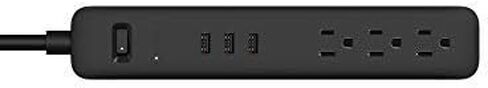TP Quality 3 Outlet 3 Fast Charging USB Ports Switch Power Strip Surge Protector 4Ft Extension Cord with Flat Plug for Dorm Room Office Home Work iPhone iPad UL Listed Muti-Pack (Black) in Saudi Arabia