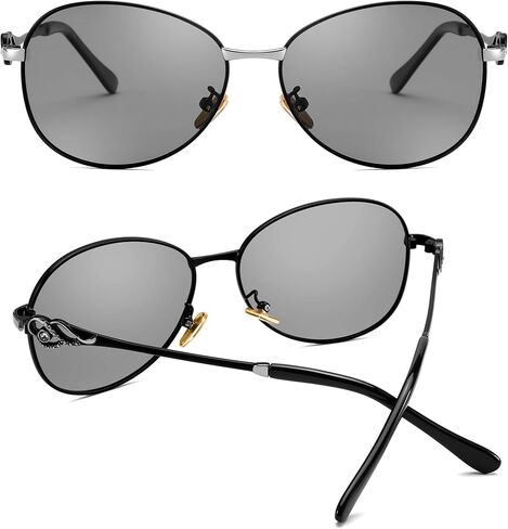 FEISEDY Oval Rhinestone Sunglasses Women Retro Metal Photochromic Sunglasses Classic Vintage UV400 Protection B1119 in Saudi Arabia