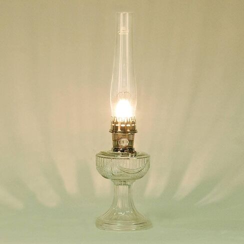 Aladdin Lincoln Drape Oil Lamp - Traditional Classic Indoor Oil or Kerosene Fuel Lamp, Bright White Light, Glass with Nickel Trim, Amethyst Purple in Kuwait