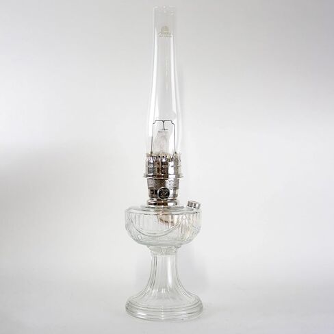 Aladdin Lincoln Drape Oil Lamp - Traditional Classic Indoor Oil or Kerosene Fuel Lamp, Bright White Light, Glass with Nickel Trim, Amethyst Purple in Kuwait