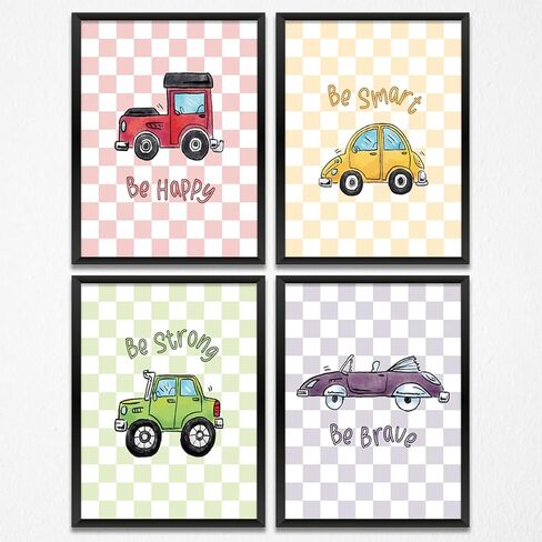 4 قطع ألوان مائية لحيوانات المزرعة ديكور الحضانة لوحات فنية جدارية لطيفة على شكل حيوانات لغرفة النوم المنزلية ومزرعة البنات والأولاد ديكور غرفة المزرعة المضحكة ديكور جدار المزرعة هدية بطابع ريفي (8 × 10 بوصة، غير مؤطرة) in Kuwait