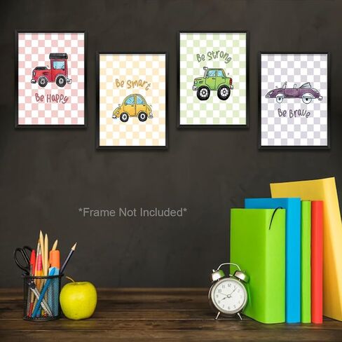 4 قطع ألوان مائية لحيوانات المزرعة ديكور الحضانة لوحات فنية جدارية لطيفة على شكل حيوانات لغرفة النوم المنزلية ومزرعة البنات والأولاد ديكور غرفة المزرعة المضحكة ديكور جدار المزرعة هدية بطابع ريفي (8 × 10 بوصة، غير مؤطرة) in Kuwait