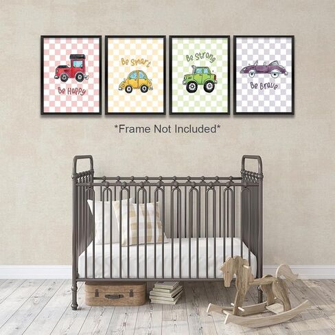 4 قطع ألوان مائية لحيوانات المزرعة ديكور الحضانة لوحات فنية جدارية لطيفة على شكل حيوانات لغرفة النوم المنزلية ومزرعة البنات والأولاد ديكور غرفة المزرعة المضحكة ديكور جدار المزرعة هدية بطابع ريفي (8 × 10 بوصة، غير مؤطرة) in Kuwait