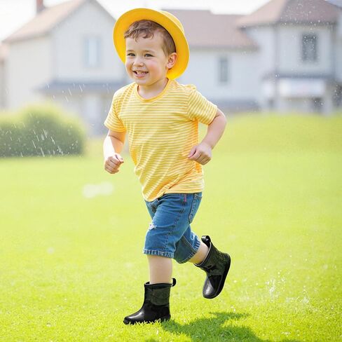 K Komforme Toddler Rain Boots Baby Easy-On Rain Shoes for Boys and Girls Rightproof Lightweight Outdoor in Saudi Arabia