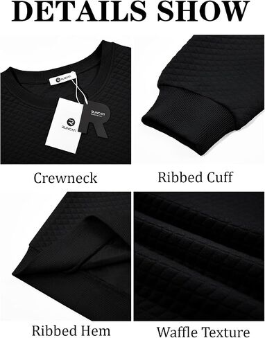 Runcati Mens Crewneck Sweatshirts مبطن الماس محكم السحب طويل الأكمام الطويلة in Saudi Arabia