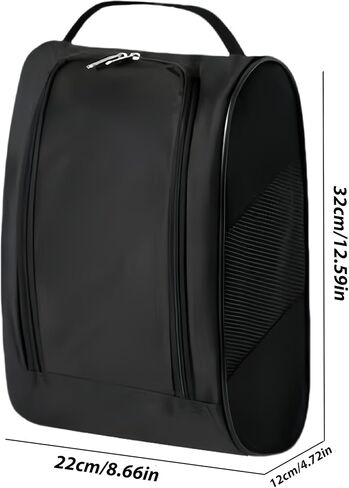 حقيبة أحذية محمولة في أكسفورد للجولف ، حقيبة أحذية رياضية مع تهوية ، حقيبة أحذية سفر مقاومة للماء ، منظم لتخزين الأحذية مع سوستورن في الهواء الطلق ، الرياضة ، الجولف ، السفر ، الأحجار الكريمة (Black2) in Kuwait